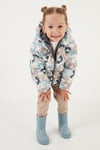 Ekstra Dolgulu İçi Yumuşak Polarlı Kapüşonlu Şişme Unisex Çocuk Mont 5763008 BEJ