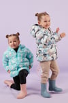 Ekstra Dolgulu İçi Yumuşak Polarlı Kapüşonlu Şişme Unisex Çocuk Mont 5763008 BEJ