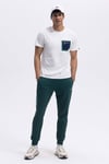 Ellesse % 100 Pamuk Regular Fit Bisiklet Yaka Göğüs Cepli Erkek T Shirt EM362-OF BEYAZ