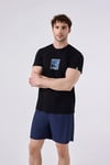 Ellesse % 100 Pamuk Regular Fit Bisiklet Yaka Baskılı Erkek T Shirt 6SM5025-BK SİYAH