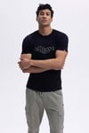 Ellesse % 100 Pamuk Regular Fit Bisiklet Yaka Logo Baskılı Erkek T Shirt EM451-BK SİYAH