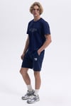 Ellesse % 100 Pamuk Regular Fit Bisiklet Yaka Logo Baskılı Erkek T Shirt EM451-NV LACİVERT