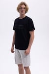 Ellesse % 100 Pamuk Regular Fit Bisiklet Yaka Logolu Erkek T Shirt EM589-BK SİYAH