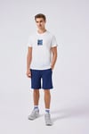 Ellesse % 100 Pamuk Regular Fit Bisiklet Yaka Baskılı Erkek T Shirt 6SM5025-OF BEYAZ