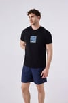 Ellesse % 100 Pamuk Regular Fit Bisiklet Yaka Baskılı Erkek T Shirt 6SM5025-BK SİYAH