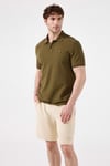 Ellesse % 100 Pamuk Regular Fit Düğmeli Erkek Polo Yaka T Shirt 6SM5044-KH KOYU HAKİ