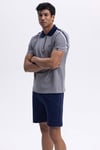 Ellesse % 100 Pamuk Regular Fit Yarım Fermuarlı Erkek Polo Yaka T Shirt EM169-1-GR GRİ