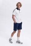 Ellesse % 100 Pamuk Regular Fit Yarım Fermuarlı Erkek Polo Yaka T Shirt EM169-1-OF BEYAZ