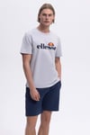 Ellesse Baskılı Pamuklu Regular Fit Bisiklet Yaka Erkek T Shirt EM459-SGR GRİ