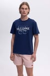 Ellesse Baskılı Pamuklu Regular Fit Bisiklet Yaka Erkek T Shirt EM455-NV LACİVERT
