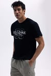 Ellesse Baskılı Pamuklu Regular Fit Bisiklet Yaka Erkek T Shirt EM455-BK SİYAH