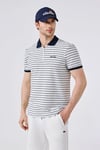 Ellesse Çizgili Regular Fit Fermuarlı Erkek Polo Yaka T Shirt 6SM5020-OF BEYAZ