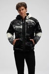 Ellesse Desenli Regular Fit Kapüşonlu Fermuarlı Polar Erkek Sweat EM516-GI GRİ