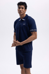 Ellesse Logolu % 100 Pamuk Regular Fit Düğmeli Erkek Polo Yaka T Shirt EM375-NV LACİVERT