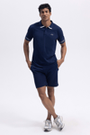 Ellesse Logolu % 100 Pamuk Regular Fit Düğmeli Erkek Polo Yaka T Shirt EM375-NV LACİVERT