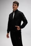 Ellesse Logolu Pamuklu Regular Fit Dik Yaka Fermuarlı Erkek Sweat EM545-BK SİYAH