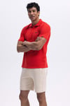 Ellesse Logolu Pamuklu Regular Fit Düğmeli Erkek Polo Yaka T Shirt EM460-RD KIRMIZI