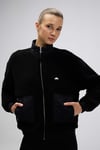 Ellesse Logolu Regular Fit Dik Yaka Polar Bayan Mont EF525-BK SİYAH