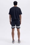 Ellesse Modal Karışımlı Regular Fit Bisiklet Yaka Renk Bloklu Erkek T Shirt EM488-BK SİYAH