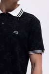 Ellesse Monogramlı % 100 Pamuk Regular Fit Düğmeli Erkek Polo Yaka T Shirt EM381-BK SİYAH