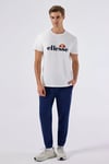 Ellesse Pamuklu Logo Baskılı Regular Fit Bisiklet Yaka Erkek T Shirt 6SM5070-OF BEYAZ