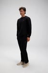 Ellesse Pamuklu Regular Fit Bisiklet Yaka Logolu Erkek Sweat EM579-BK SİYAH