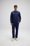 Ellesse Pamuklu Regular Fit Bisiklet Yaka Logolu Erkek Sweat EM579-NV LACİVERT