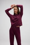 Ellesse Pamuklu Regular Fit Bisiklet Yaka Logolu Bayan Sweat EF553-BRD BORDO