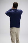 Ellesse Pamuklu Regular Fit Yarım Fermuarlı Dik Yaka Erkek Sweat EM580-NV LACİVERT