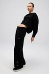 Ellesse Pamuklu Relaxed Fit Normal Bel Bol Paça Bayan Eşofman Altı EF543-BK SİYAH