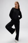 Ellesse Pamuklu Relaxed Fit Normal Bel Geniş Paça Bayan Eşofman Altı EF528-BK SİYAH