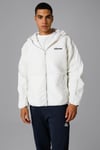 Ellesse Regular Fit Yumuşak Dokulu Kapüşonlu Teddy Erkek Ceket EM250-OF BEYAZ
