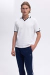 Ellesse Streç Pamuklu Regular Fit Şerit Detaylı Erkek Polo Yaka T Shirt EM491-OF BEYAZ