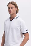 Ellesse Streç Pamuklu Regular Fit Şerit Detaylı Erkek Polo Yaka T Shirt EM491-OF BEYAZ