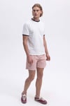 Ellesse Streç Pamuklu Regular Fit Şerit Detaylı Bisiklet Yaka Erkek T Shirt EM492-OF BEYAZ
