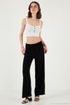 Eşofman Çimalı Regular Fit Normal Bel Geniş Paça Kadın Eşofman Altı 5866260 SİYAH