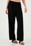 Eşofman Çimalı Regular Fit Normal Bel Geniş Paça Kadın Eşofman Altı 5866260 SİYAH