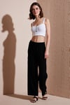 Eşofman Çimalı Regular Fit Normal Bel Geniş Paça Kadın Eşofman Altı 5866260 SİYAH