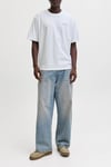 Essentials Jjearchive Pamuklu Regular Fit Logolu Bisiklet Yaka Erkek T Shirt 12287990 BEYAZ