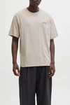 Essentials Jjearchive Pamuklu Regular Fit Logolu Bisiklet Yaka Erkek T Shirt 12287990 AÇIK BEJ