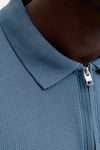 Essentials Jjeaustin Normal Kalıp Fermuarlı Erkek Polo Yaka T Shirt 12279177 İNDİGO
