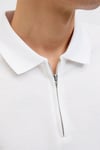 Essentials Jjeaustin Normal Kalıp Fermuarlı Erkek Polo Yaka T Shirt 12279177 BEYAZ