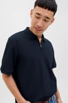 Essentials Jjeaustin Normal Kalıp Fermuarlı Erkek Polo Yaka T Shirt 12279177 LACİVERT