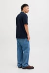 Essentials Jjeaustin Normal Kalıp Fermuarlı Erkek Polo Yaka T Shirt 12279177 LACİVERT