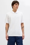 Essentials Jjeaustin Normal Kalıp Fermuarlı Erkek Polo Yaka T Shirt 12279177 BEYAZ
