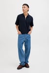 Essentials Jjeaustin Normal Kalıp Fermuarlı Erkek Polo Yaka T Shirt 12279177 LACİVERT