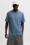 Essentials Jjeaustin Normal Kalıp Fermuarlı Erkek Polo Yaka T Shirt 12279177 İNDİGO
