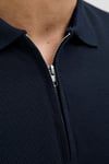 Essentials Jjeaustin Normal Kalıp Fermuarlı Erkek Polo Yaka T Shirt 12279177 LACİVERT