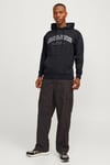 Essentials Jjecaleb Pamuklu Relaxed Fit Kapüşonlu Erkek Sweat 12256521 SİYAH