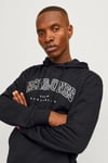 Essentials Jjecaleb Pamuklu Relaxed Fit Kapüşonlu Erkek Sweat 12256521 SİYAH